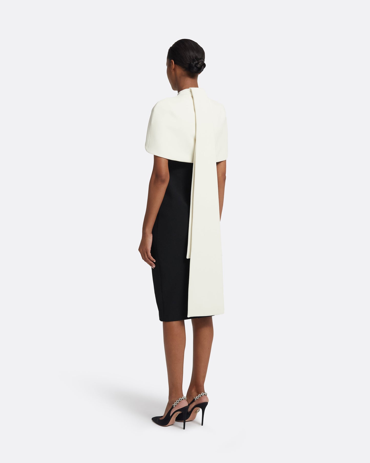 Kalika Ivory & Black Midi Dress