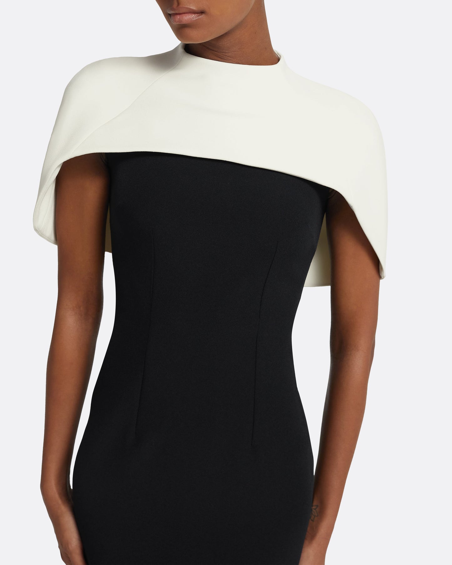 Kalika Ivory & Black Midi Dress