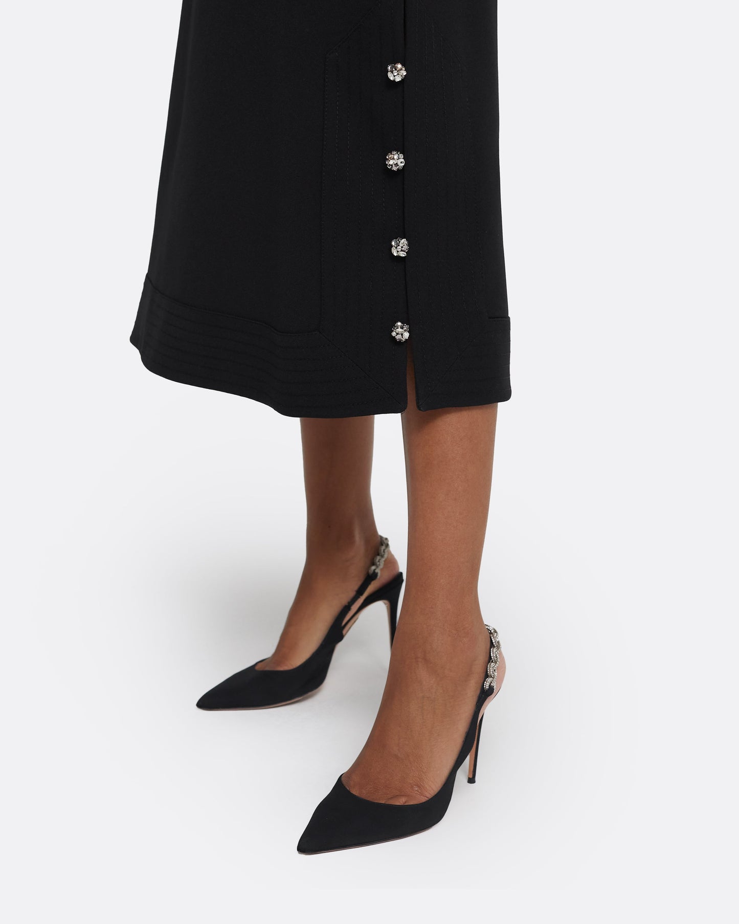 Viola Midi Dress in Black