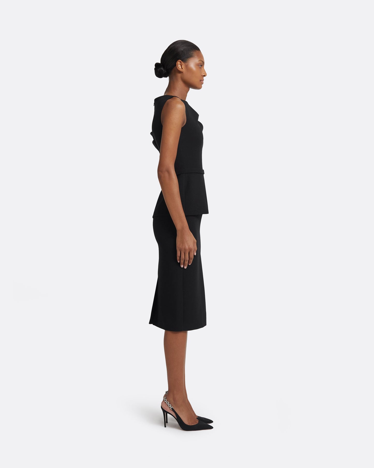 Mabila Black Midi Dress