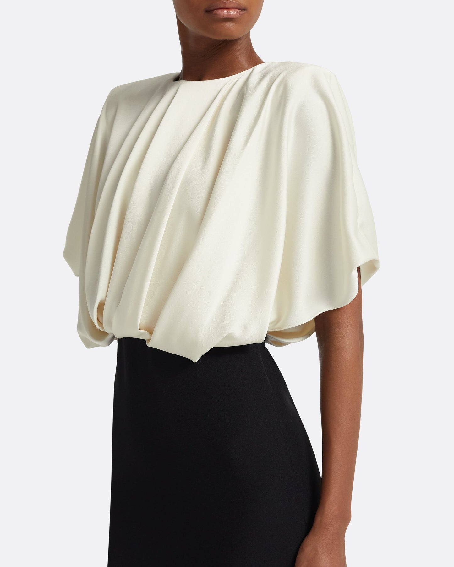 Lucinda Long Dress in Black & Ivory