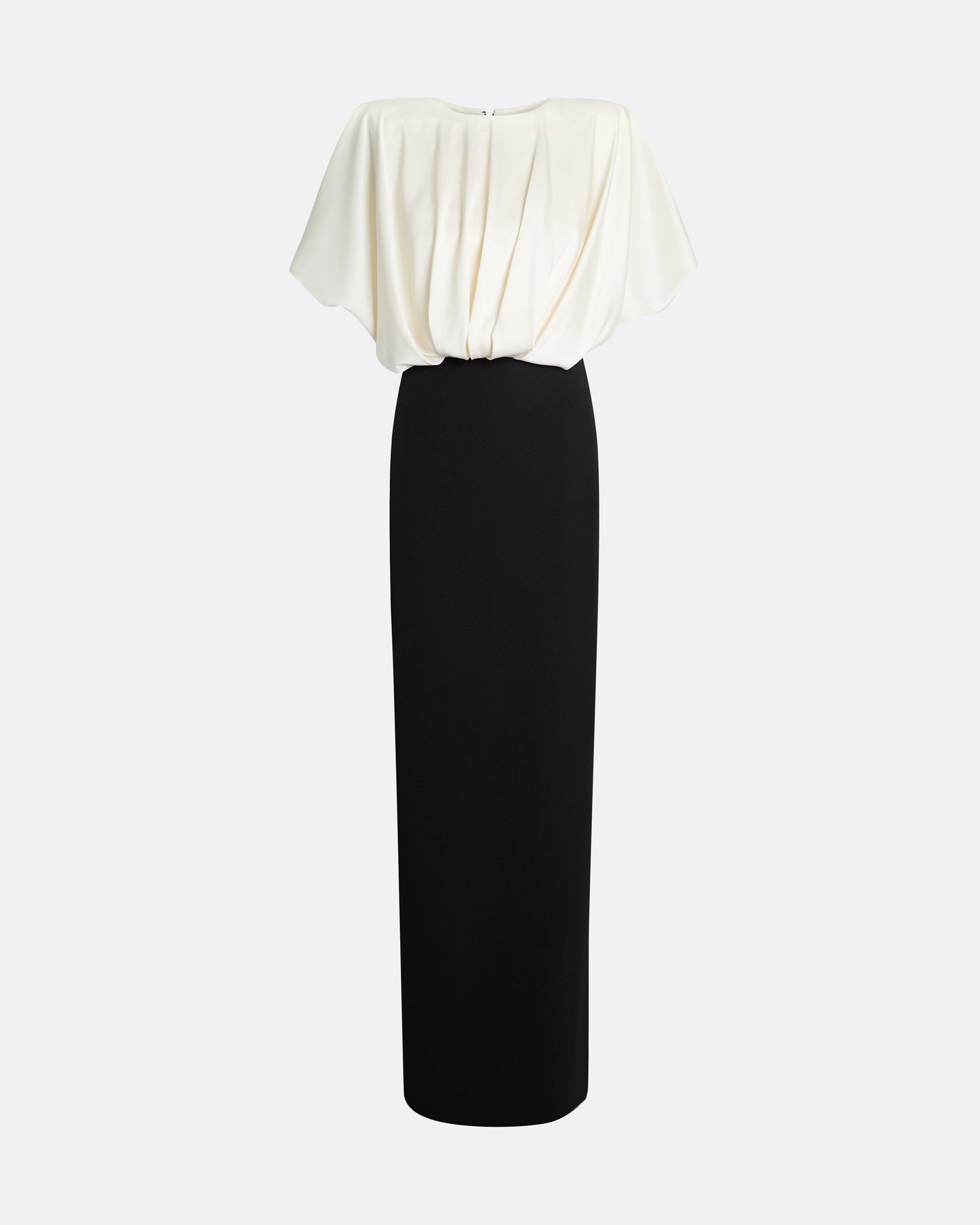 Lucinda Long Dress in Black & Ivory