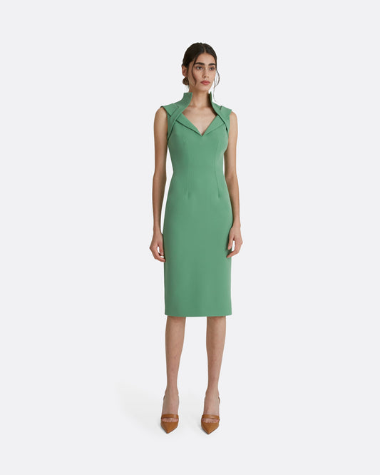 Loide Fern Green Midi Dress