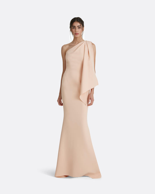 Elvie Peach Long Dress