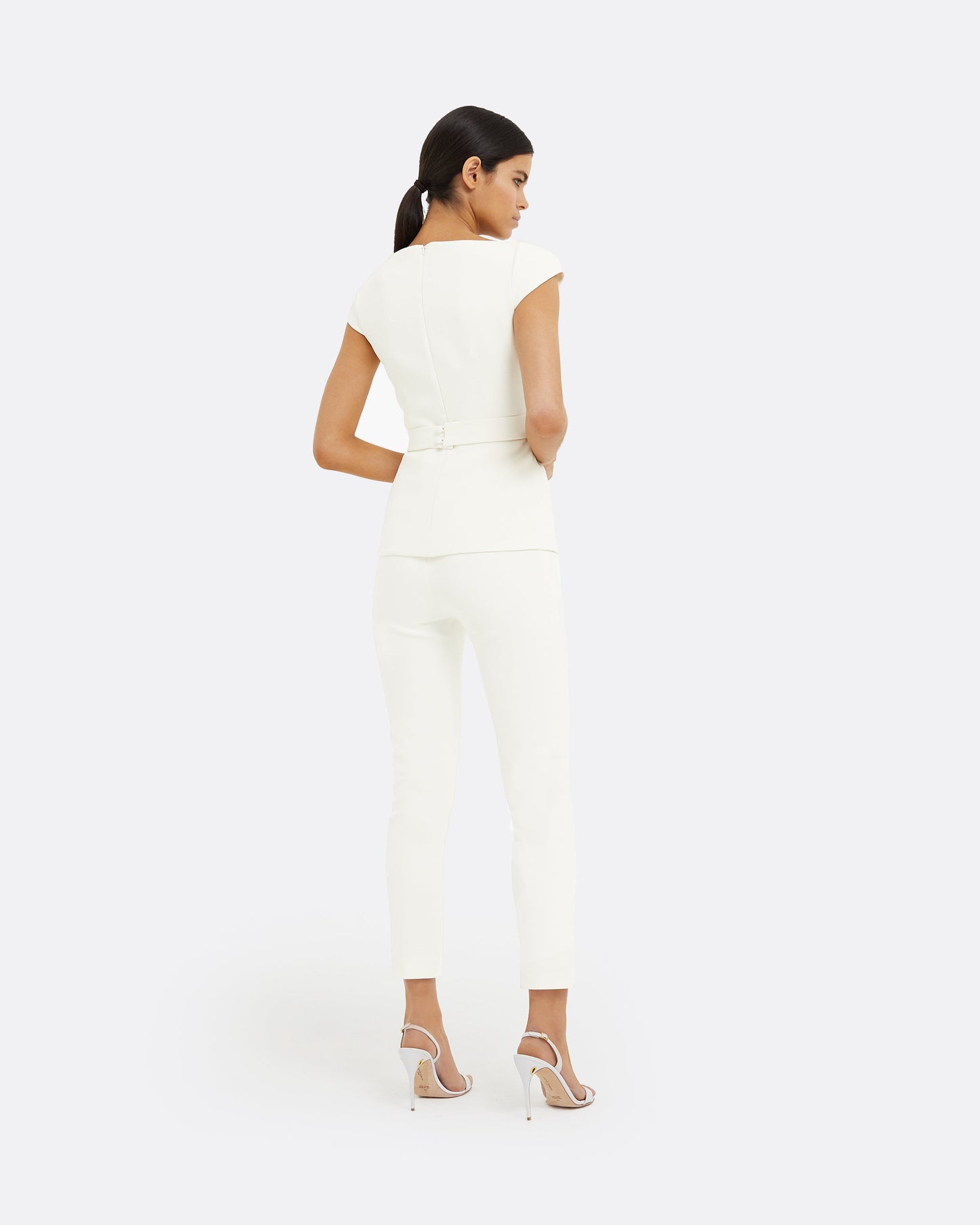 Adrianna Ivory Slim Trousers
