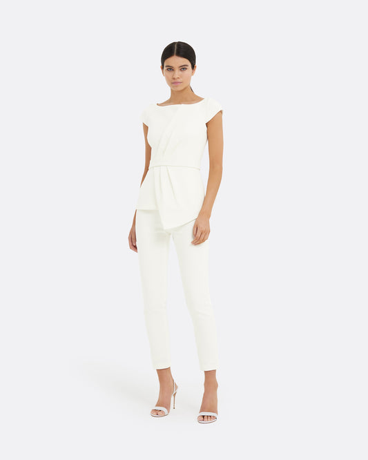 Adrianna Ivory Slim Trousers
