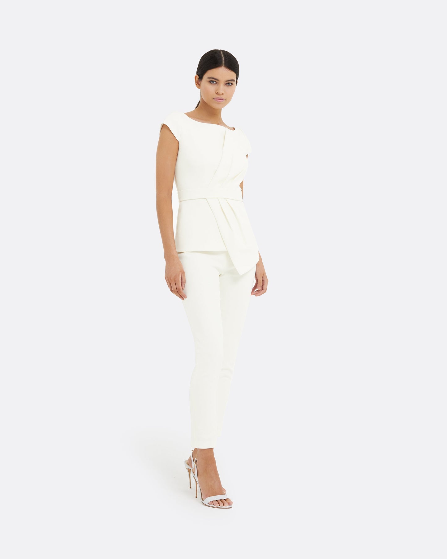 Adrianna Ivory Slim Trousers