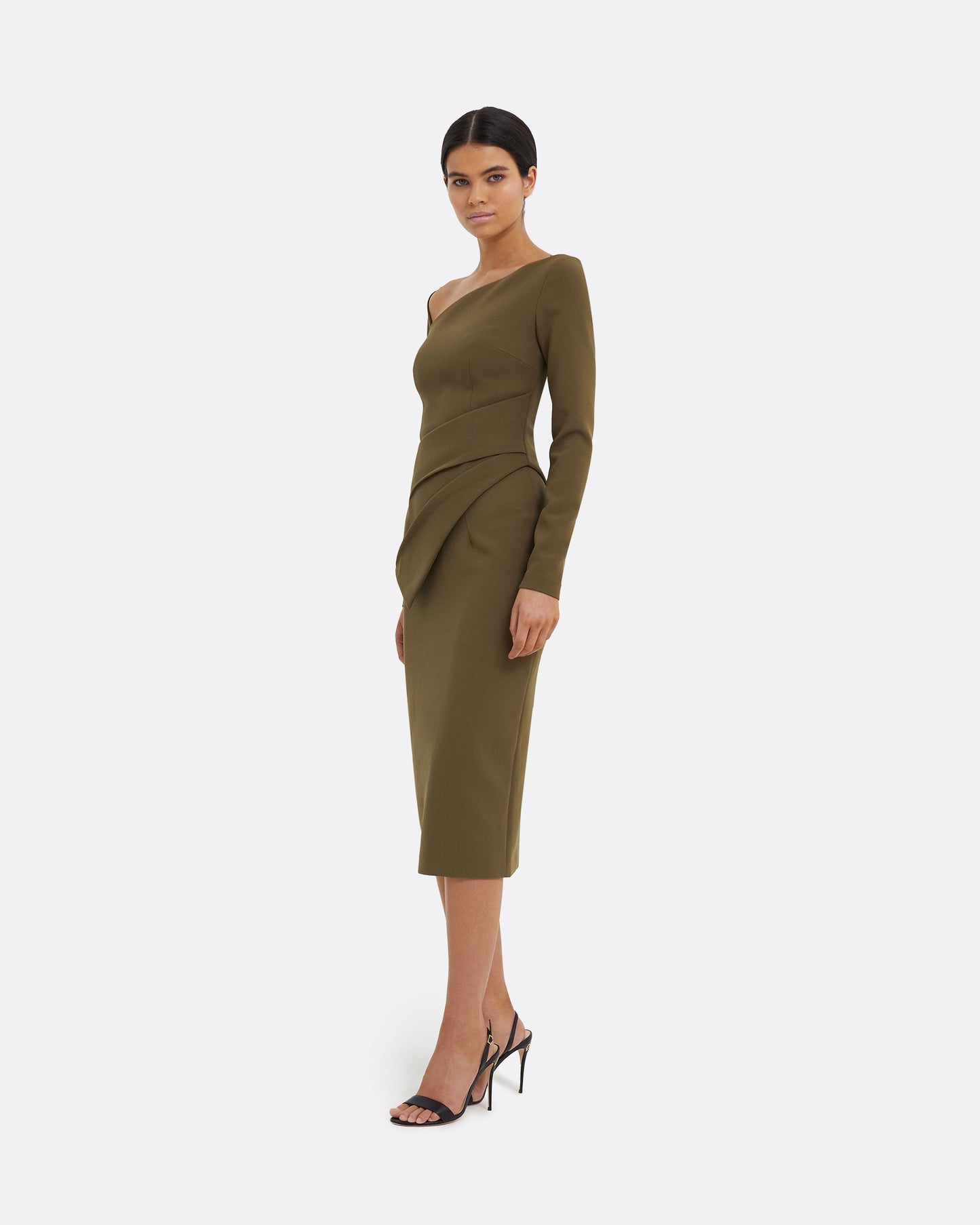 Hokoku Khaki Pencil Skirt