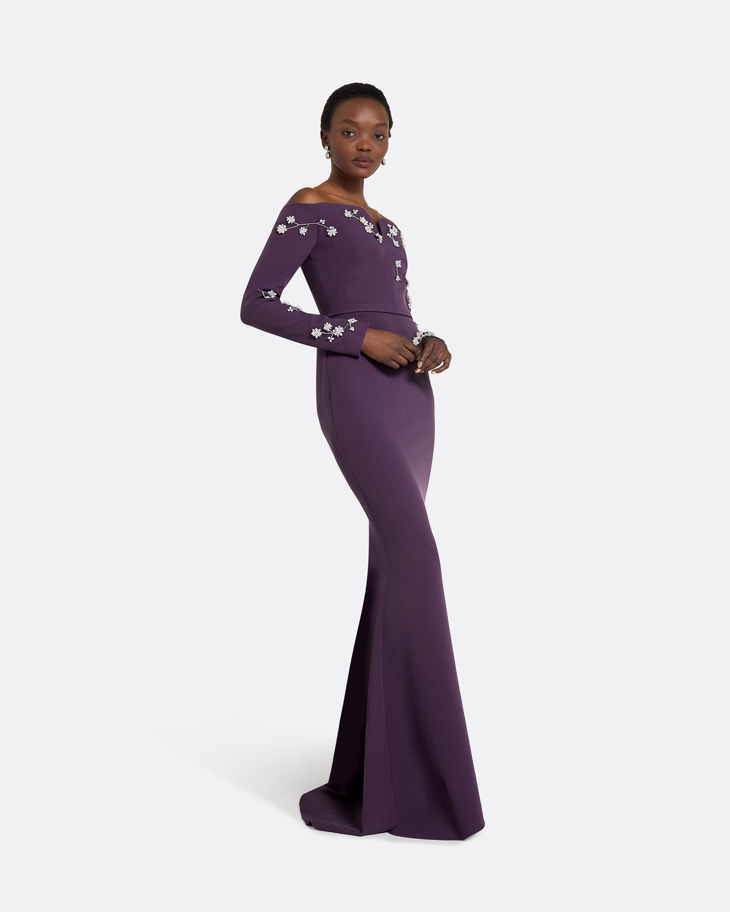 Sonya Blackberry Long Dress