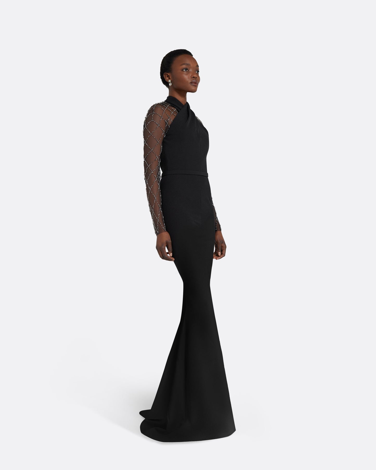 Clarence Black Long Dress