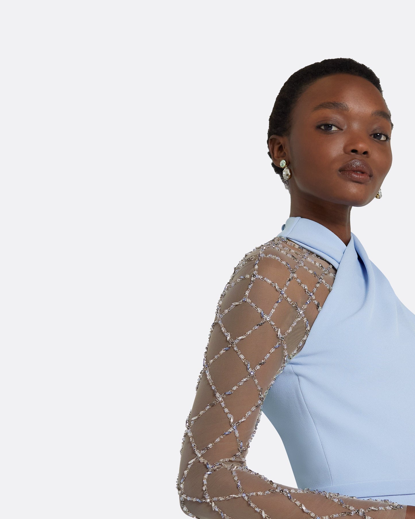 Clarence Soft Sky Long Dress