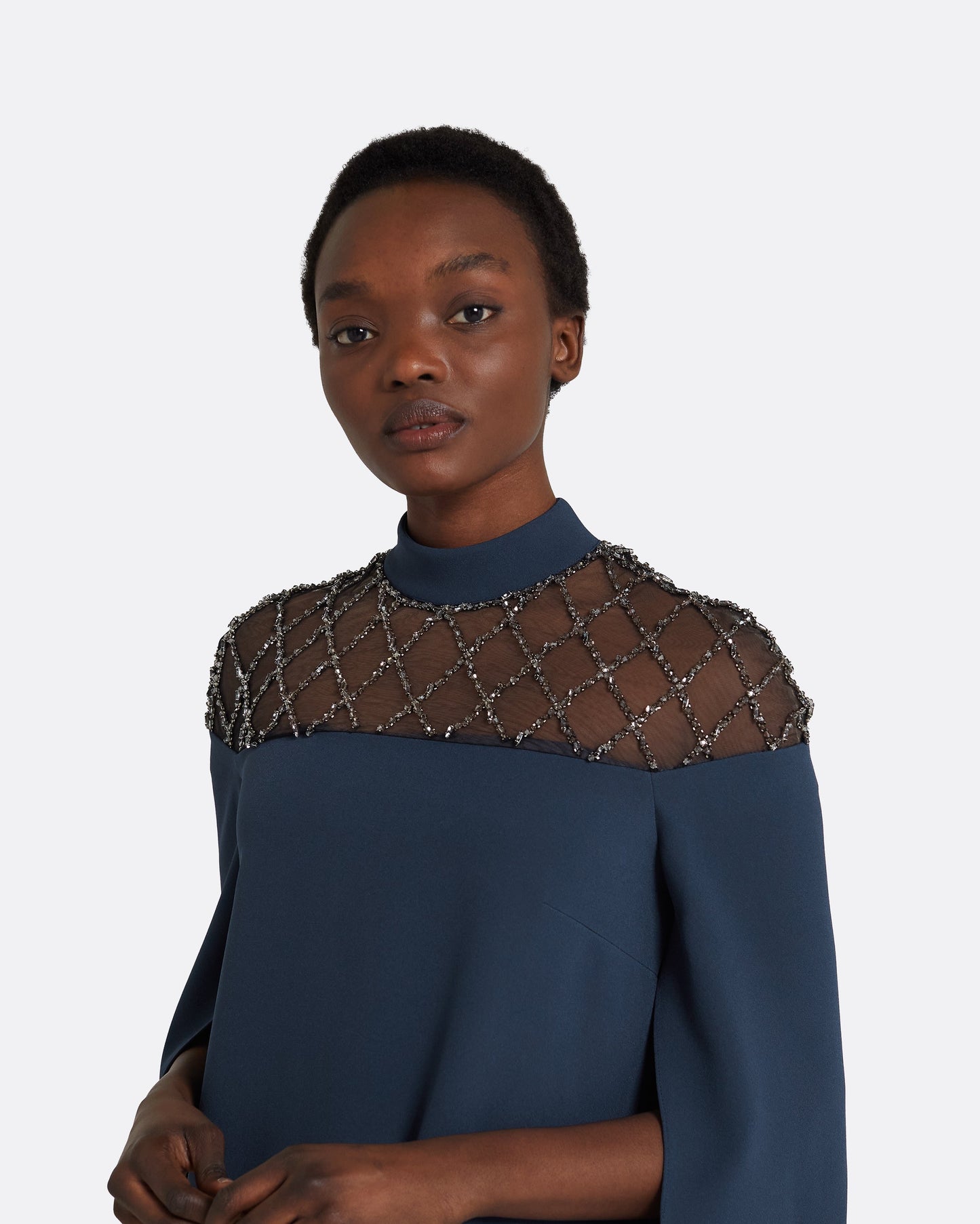 Clemantis Ink Blue Long Dress