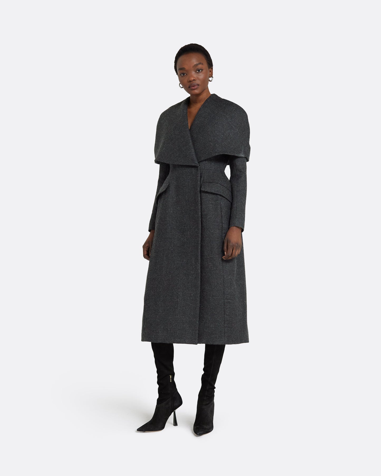 Hannah Speckled Grey Coat