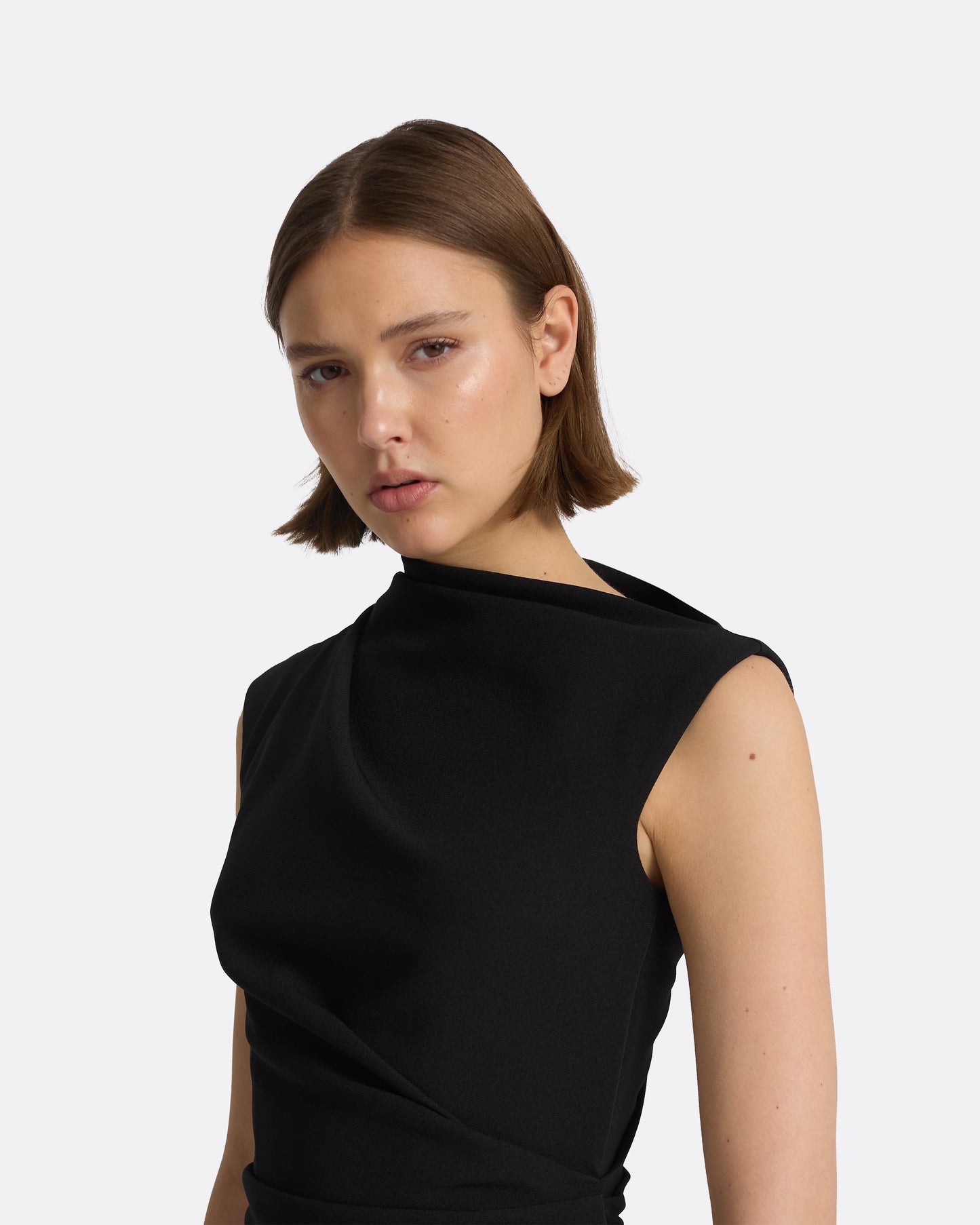 Salena Black Midi Dress
