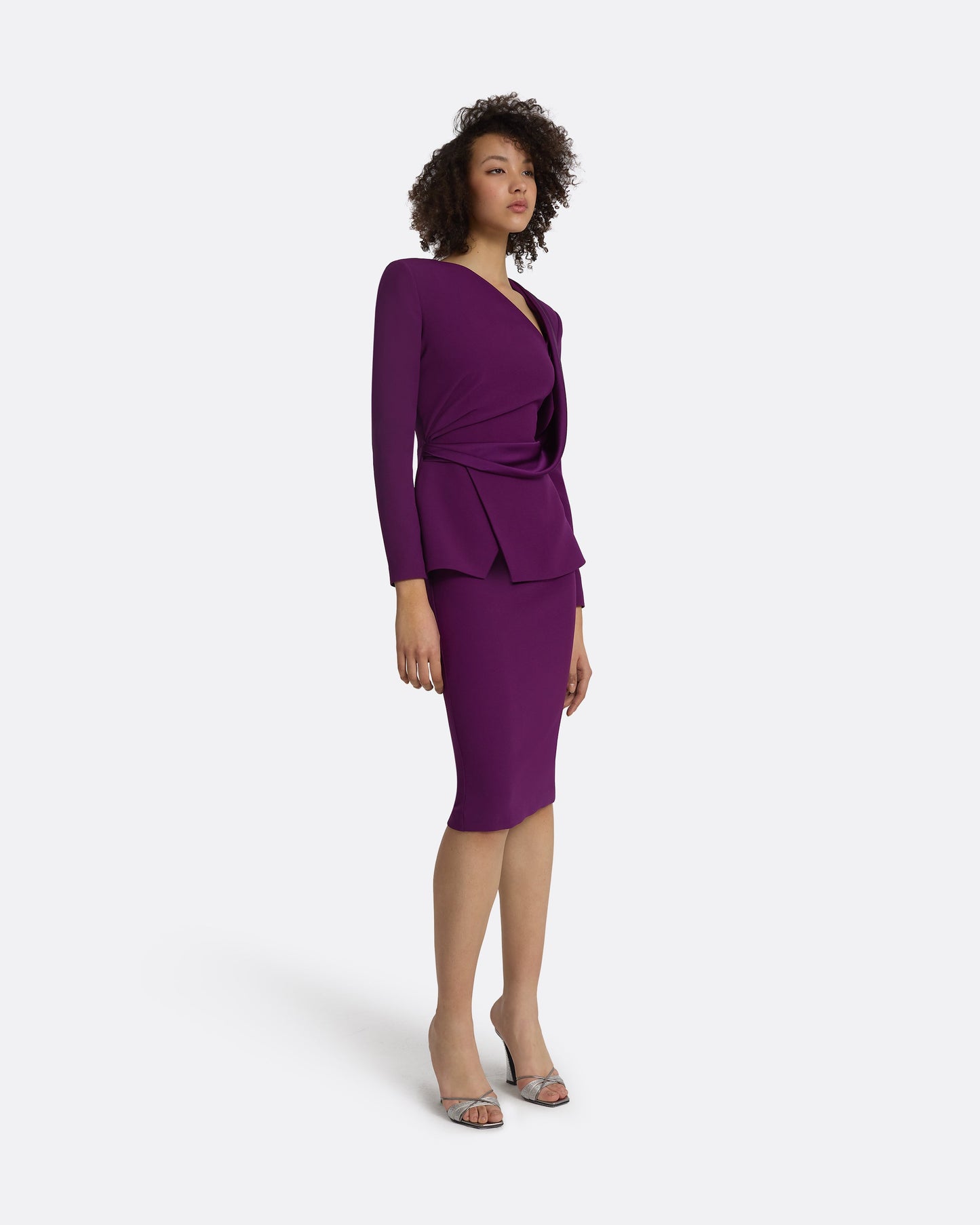Laurana Currant Midi Dress