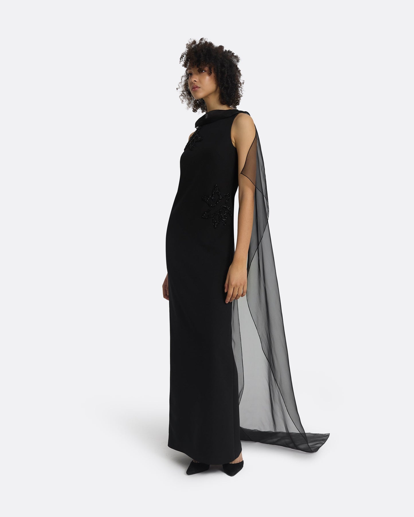 Aylina Black Long Dress