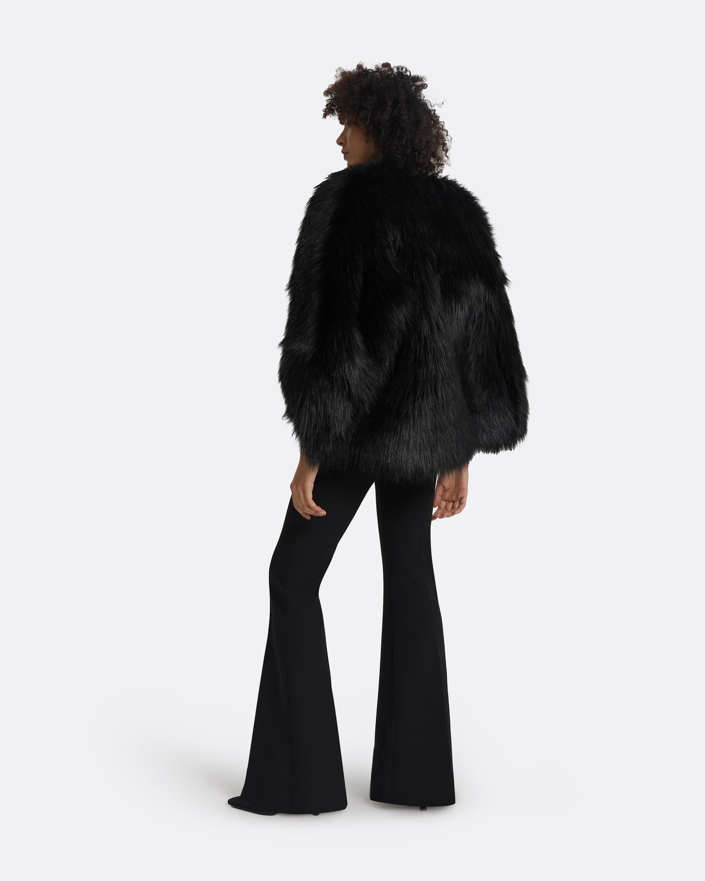 Ezra Black Faux Fur Jacket
