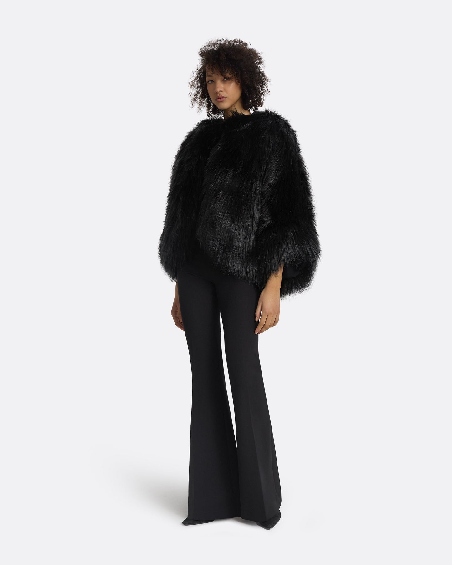 Ezra Black Faux Fur Jacket