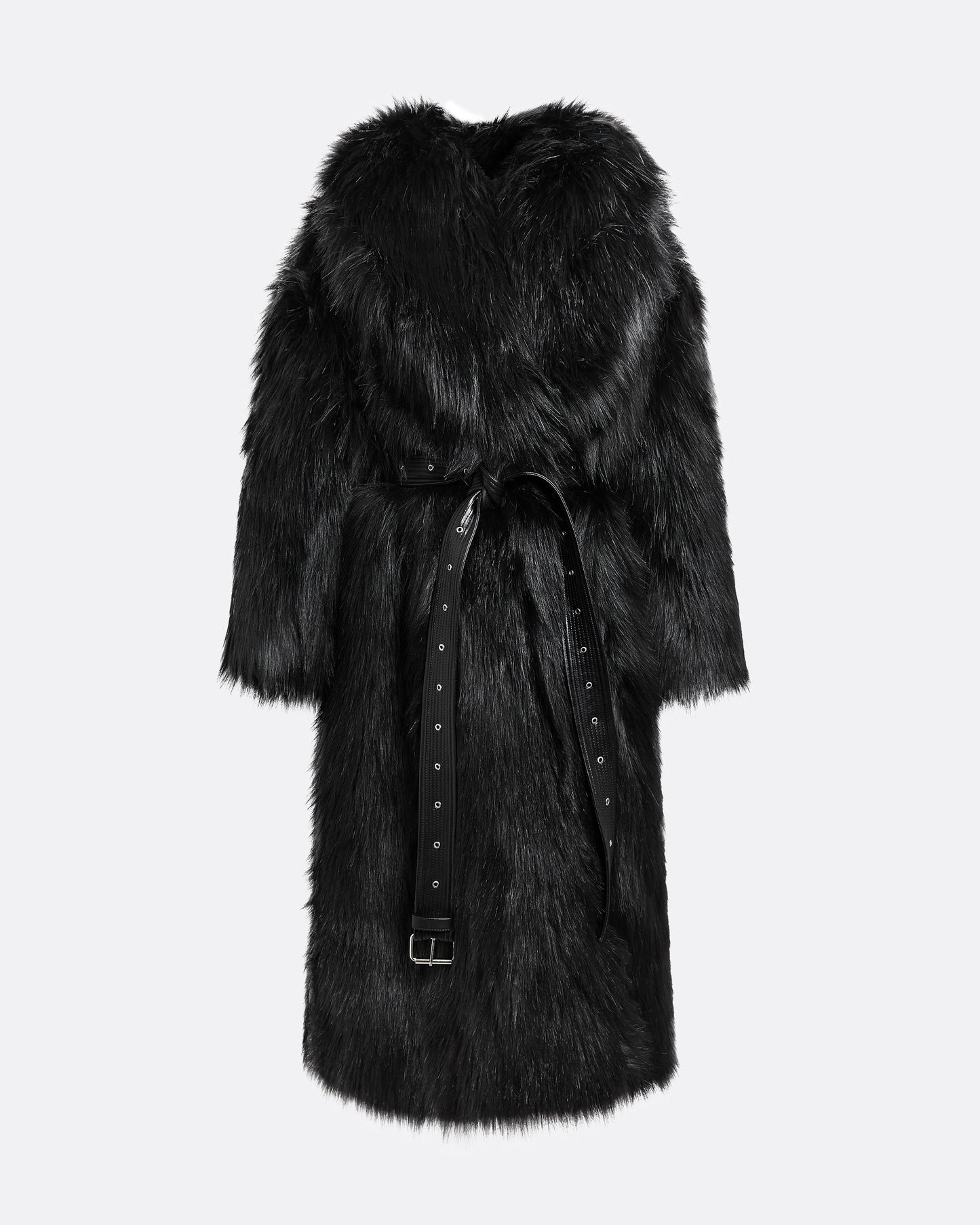 Anital Black Faux Fur Coat