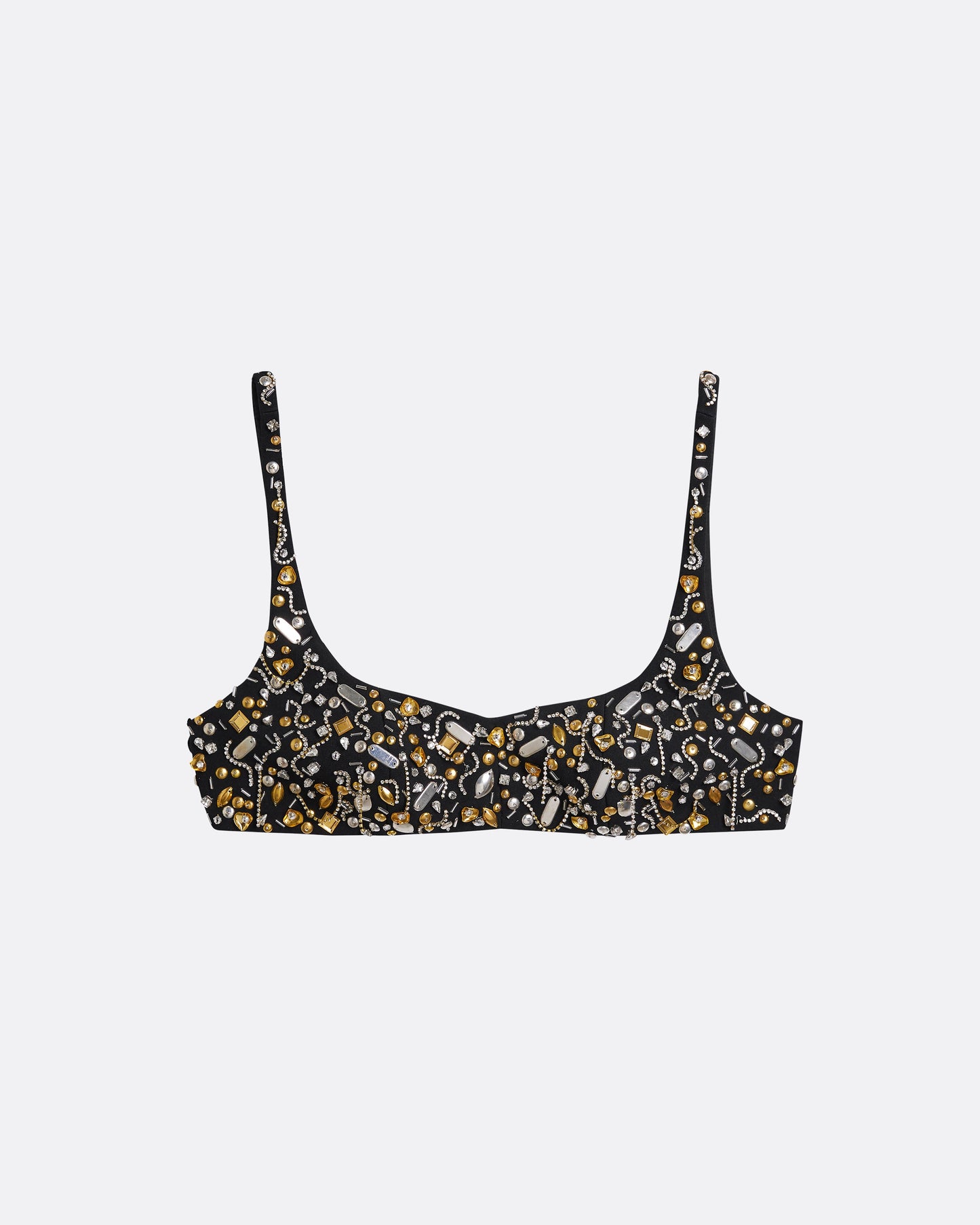 Sophe Black & Celestial Scatter Embroidery Top