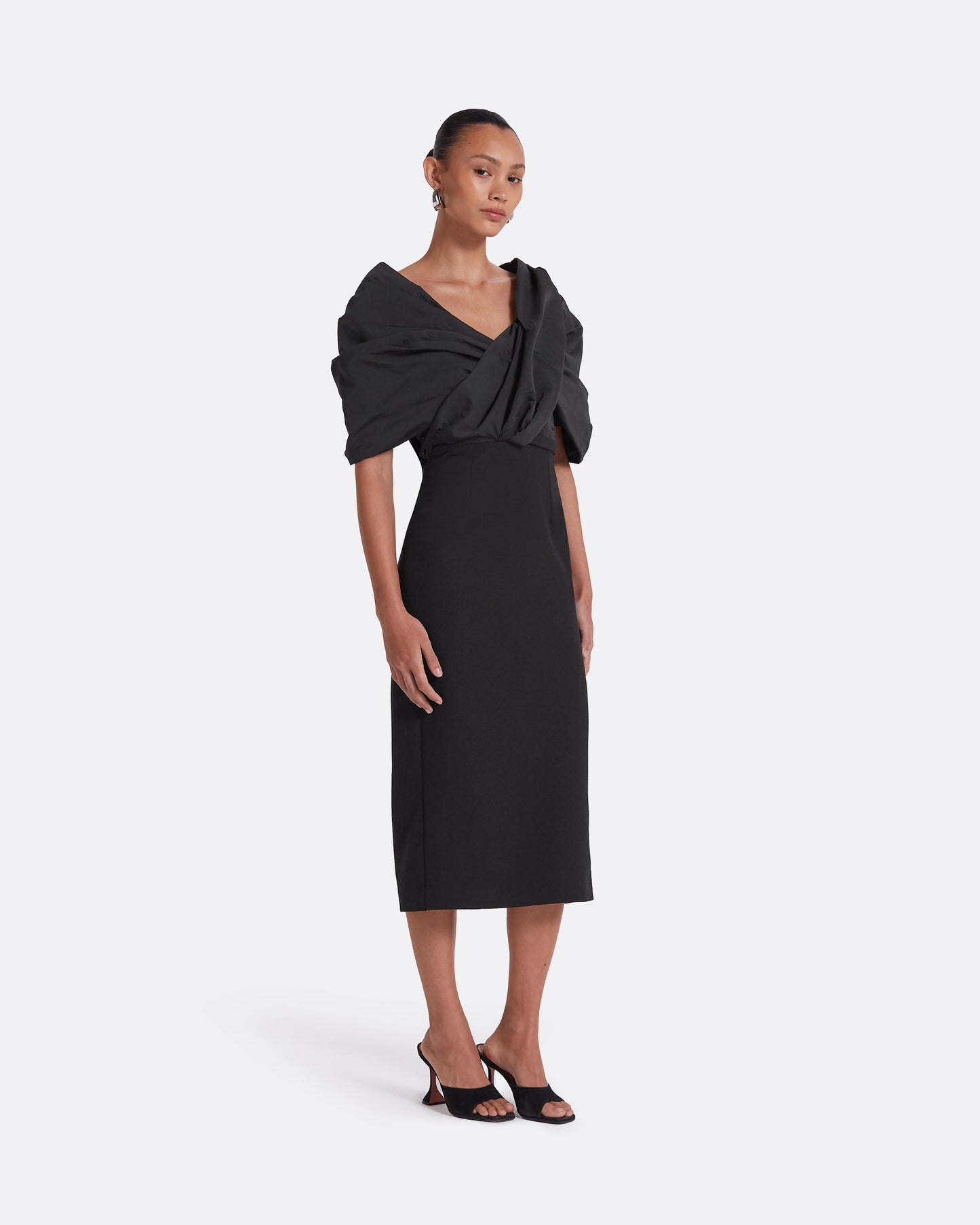 Roma Black Midi Dress