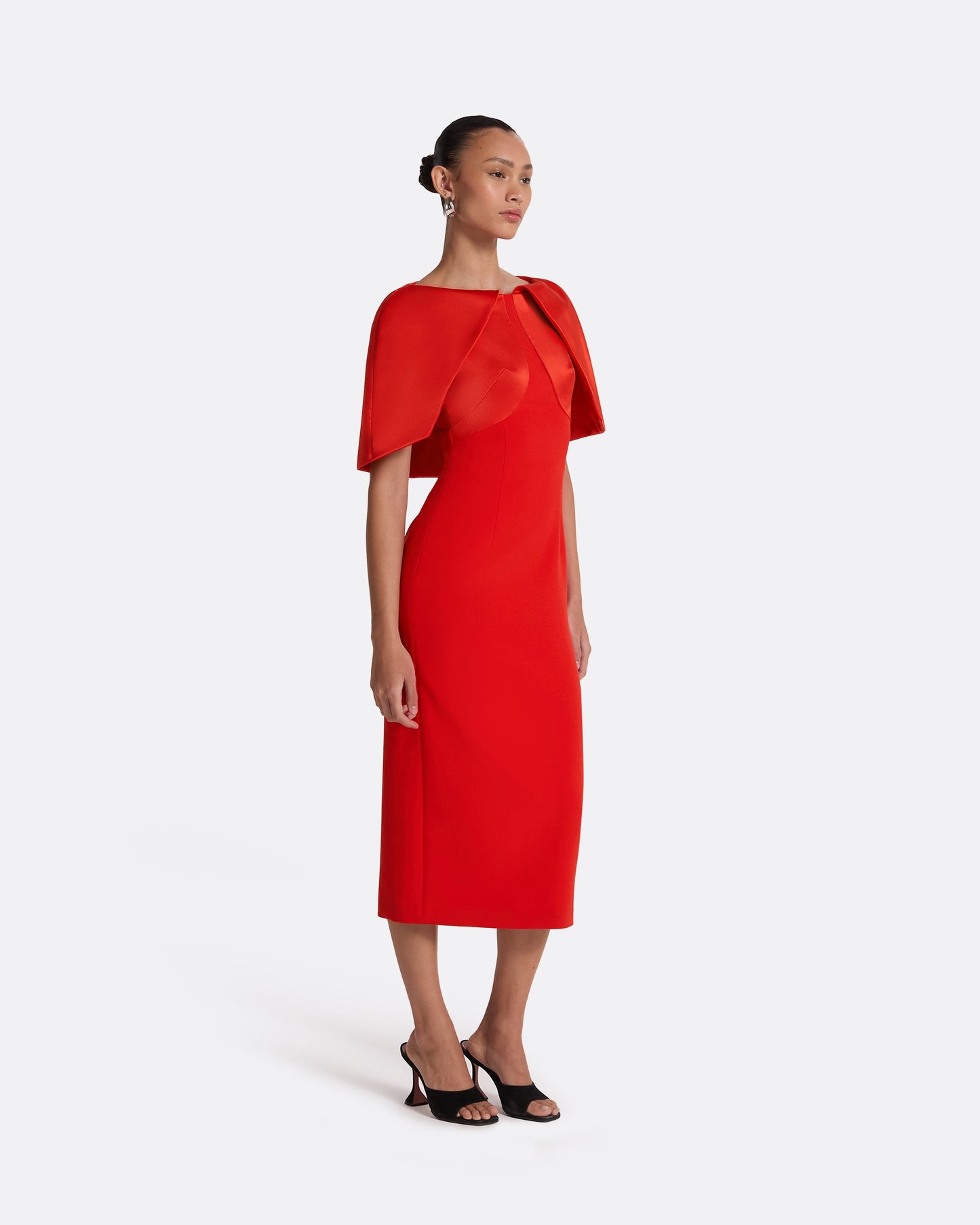 Barb Scarlet Red Midi Dress