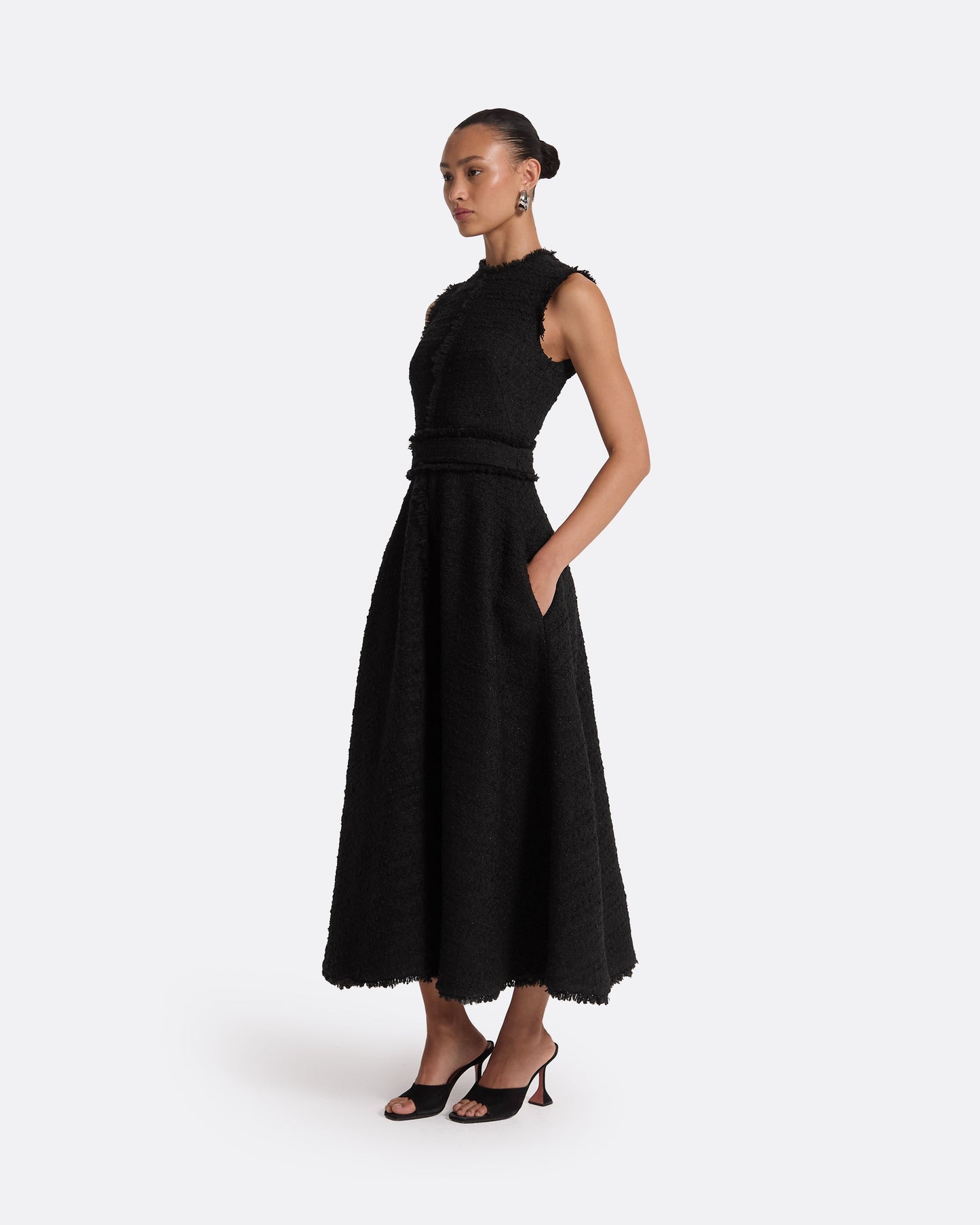 Mary Black Midi Dress
