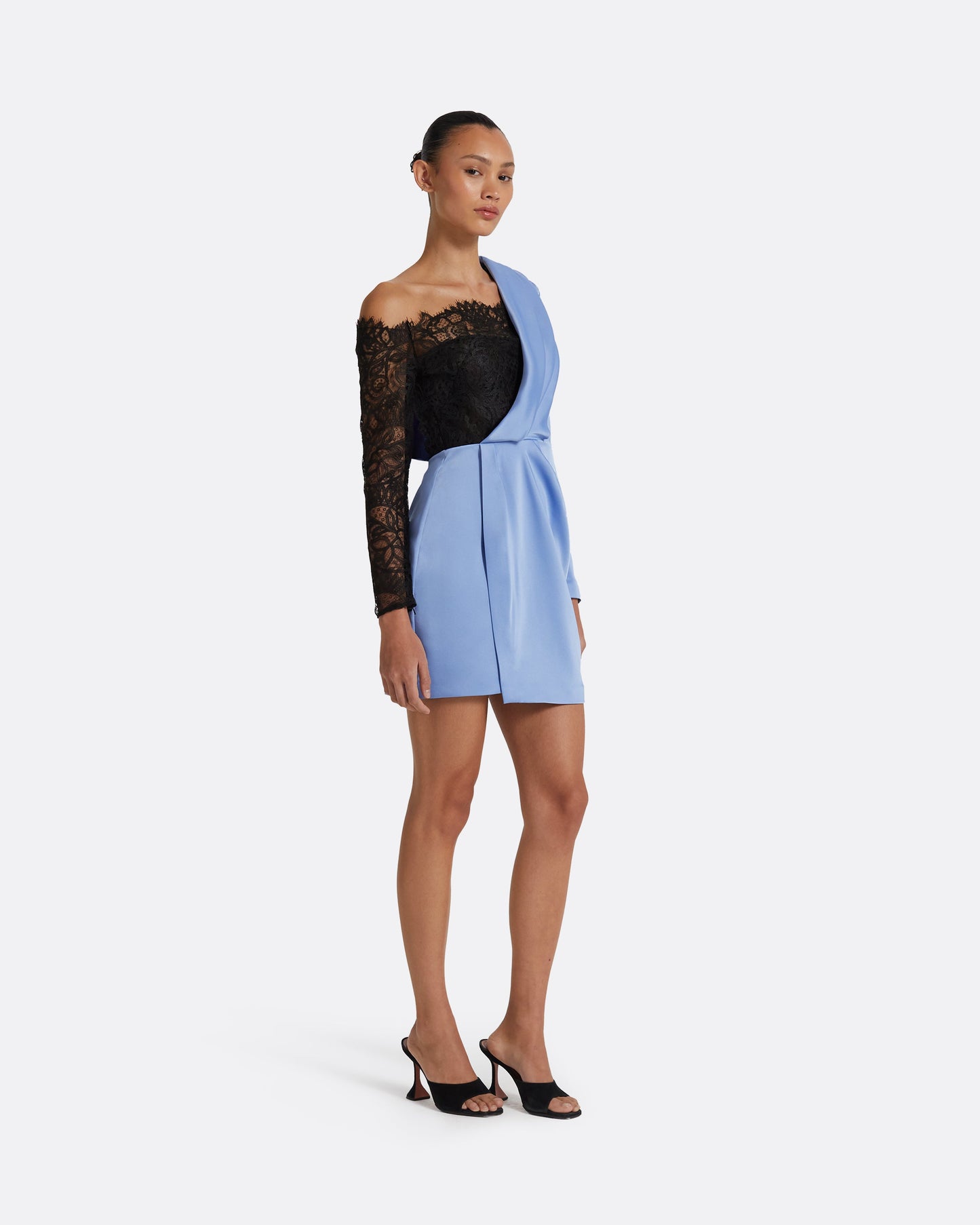 Suzie Carolina Blue & Black Short Dress