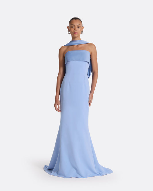 Roshana Carolina Blue Long Dress