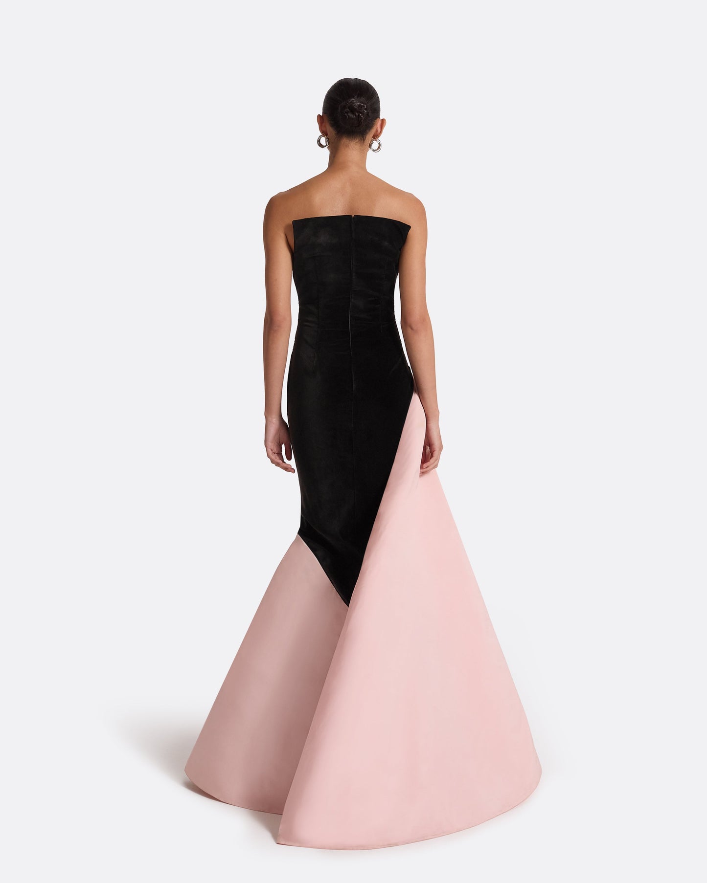 Pia Black & Peony Blush Long Dress