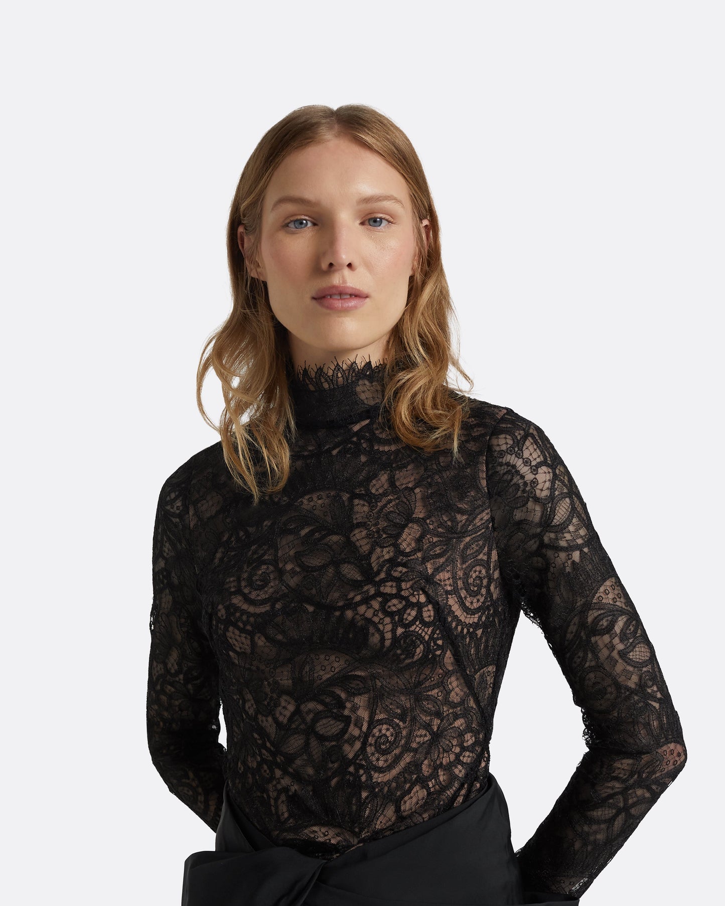 Santilli Black Long Dress