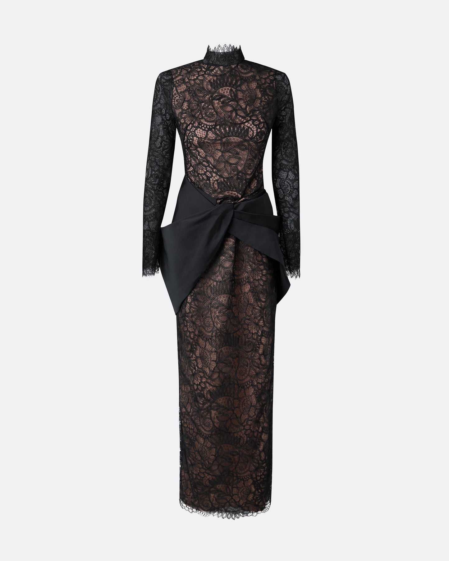 Santilli Black Long Dress