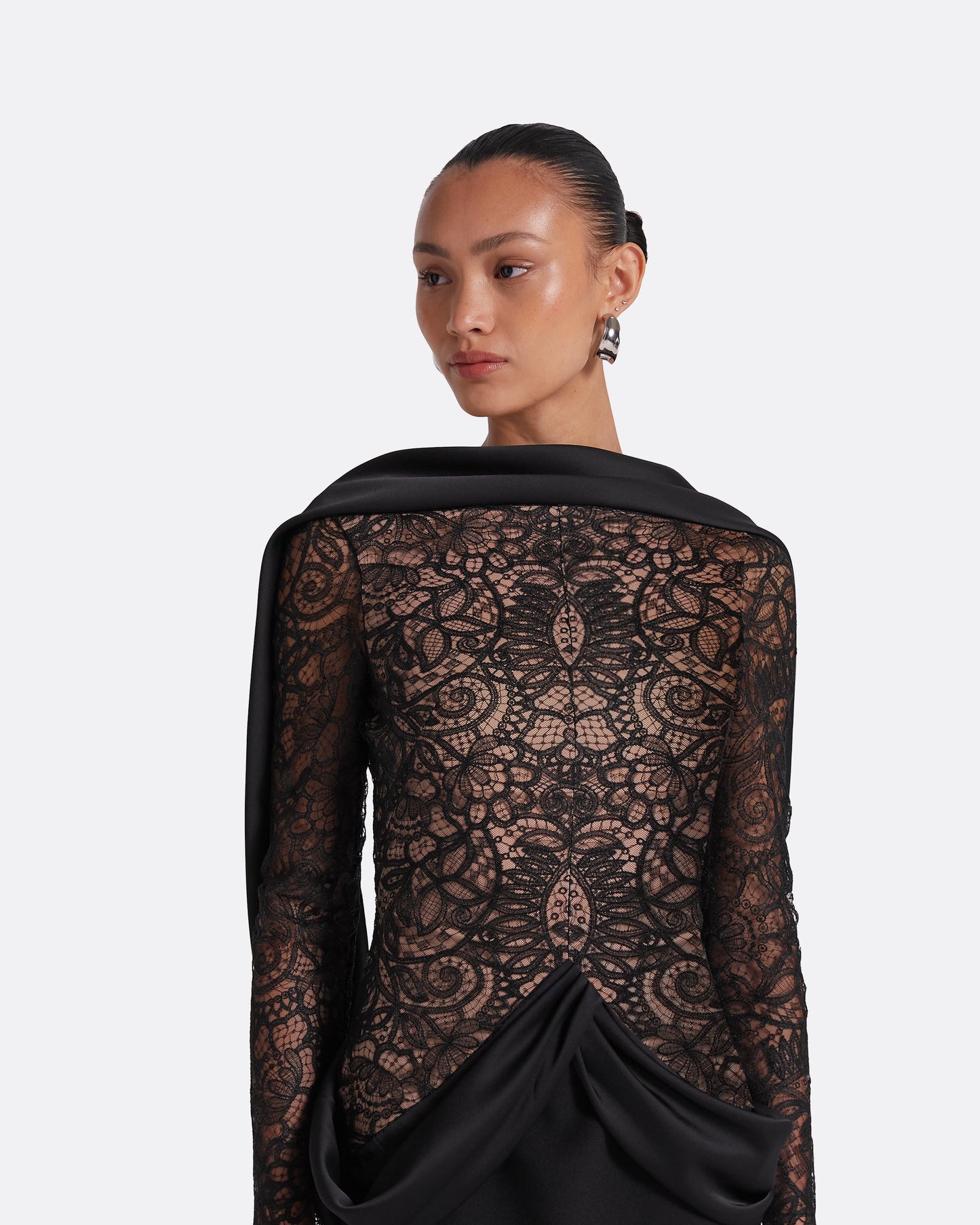 Serryna Black Long Dress