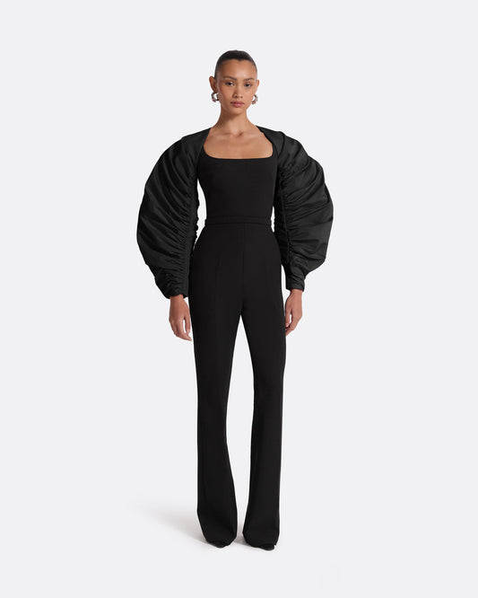 Honi Black Harness & Bele Black Jumpsuit