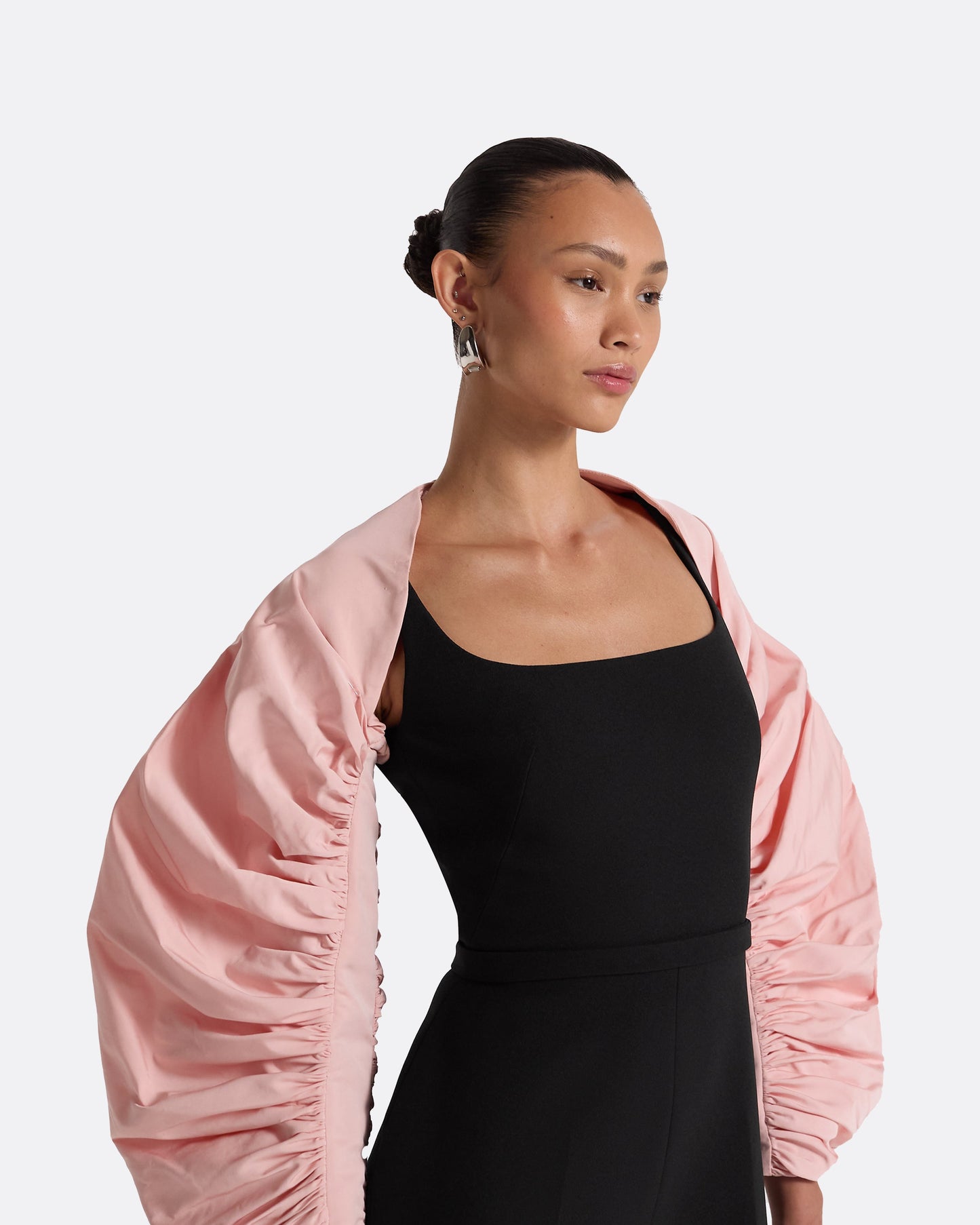 Honi Peony Blush Harness & Bele Black Jumpsuit