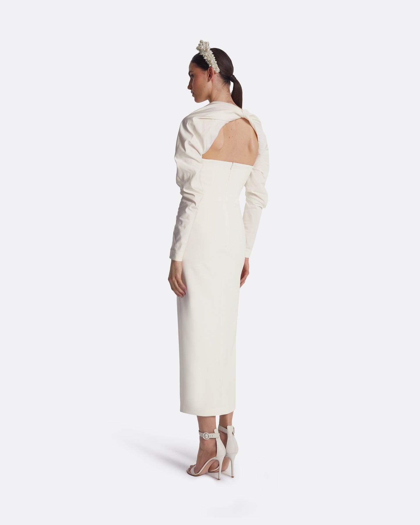 Romane Ivory Midi Dress