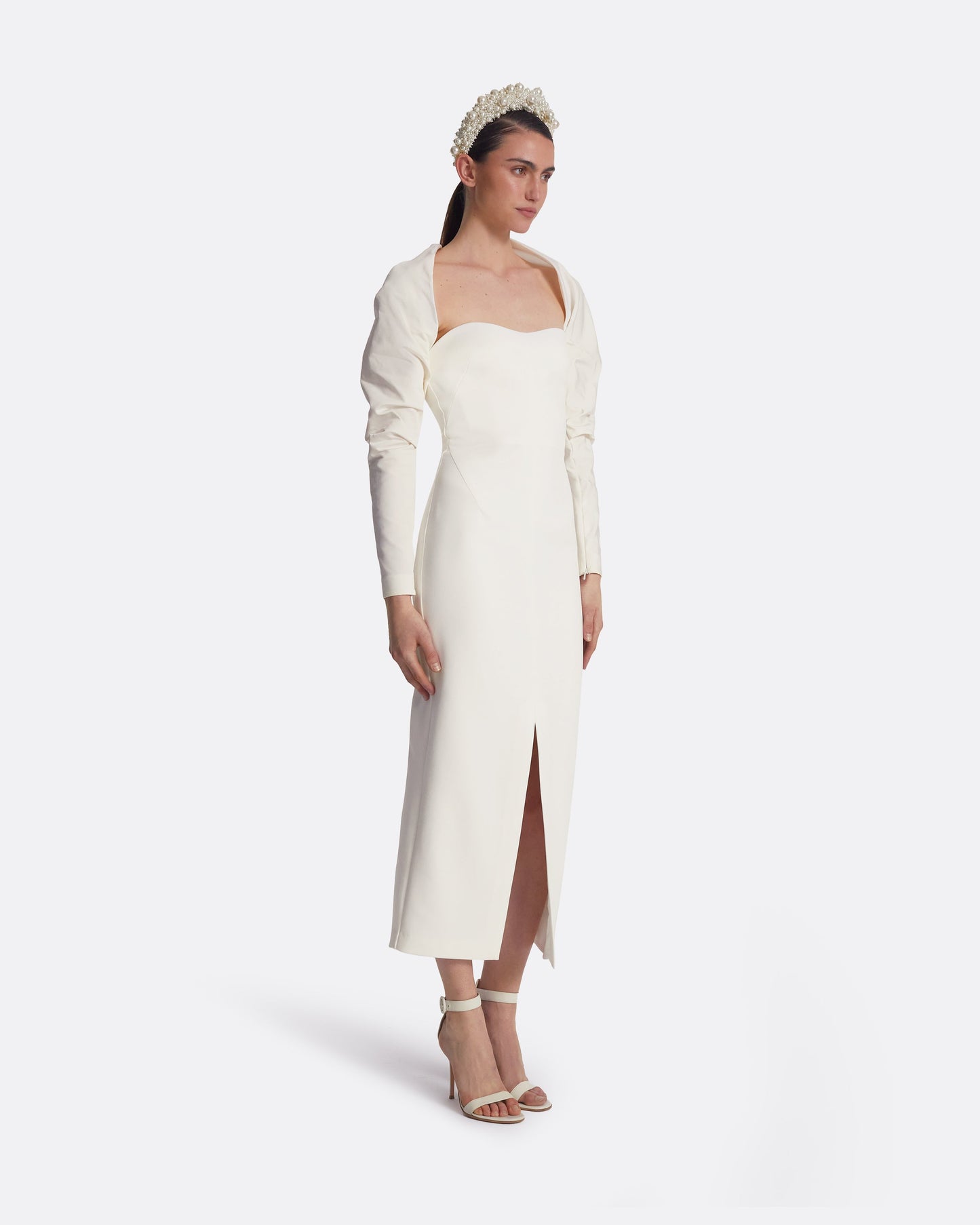 Romane Ivory Midi Dress