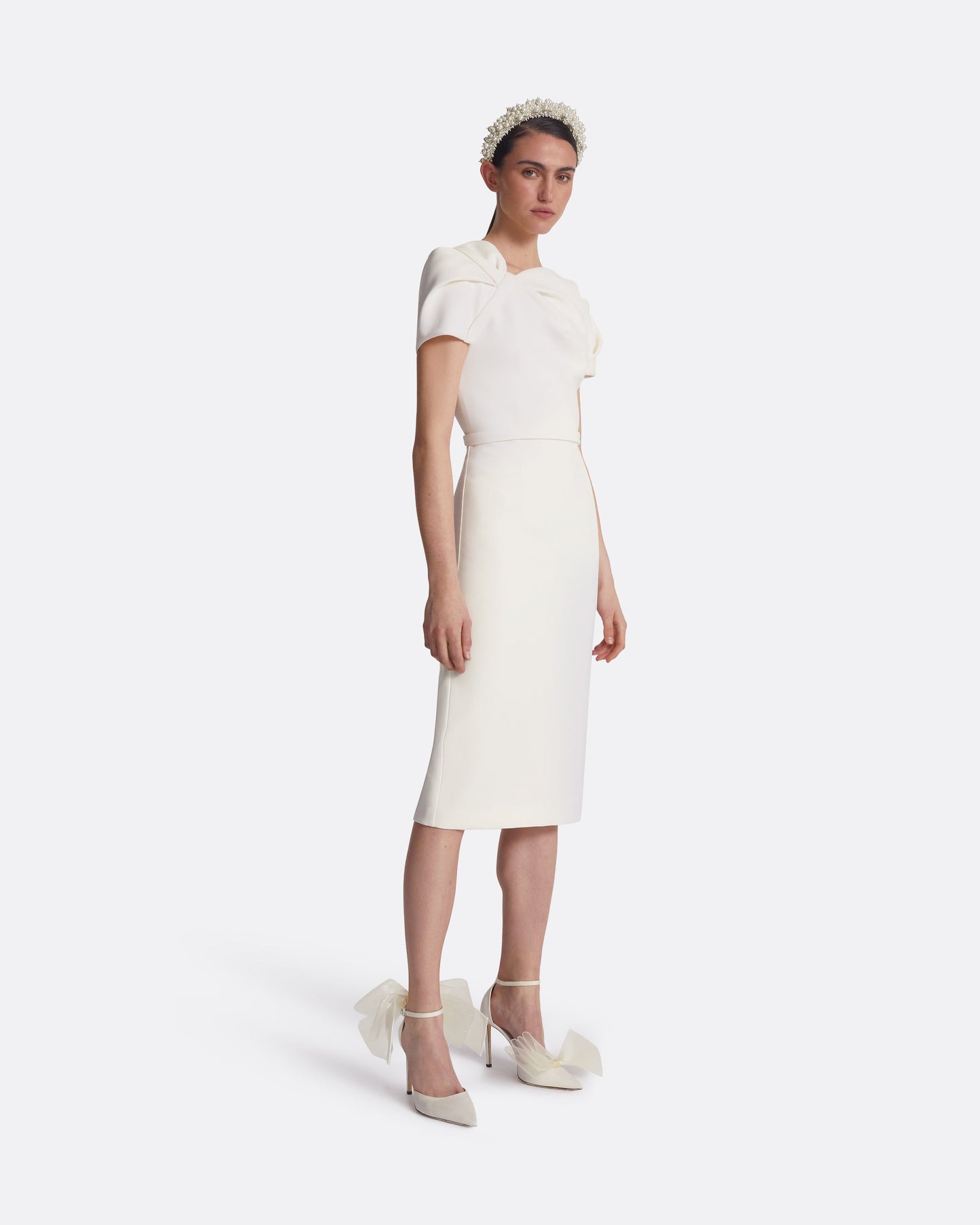 Callina Ivory Midi Dress