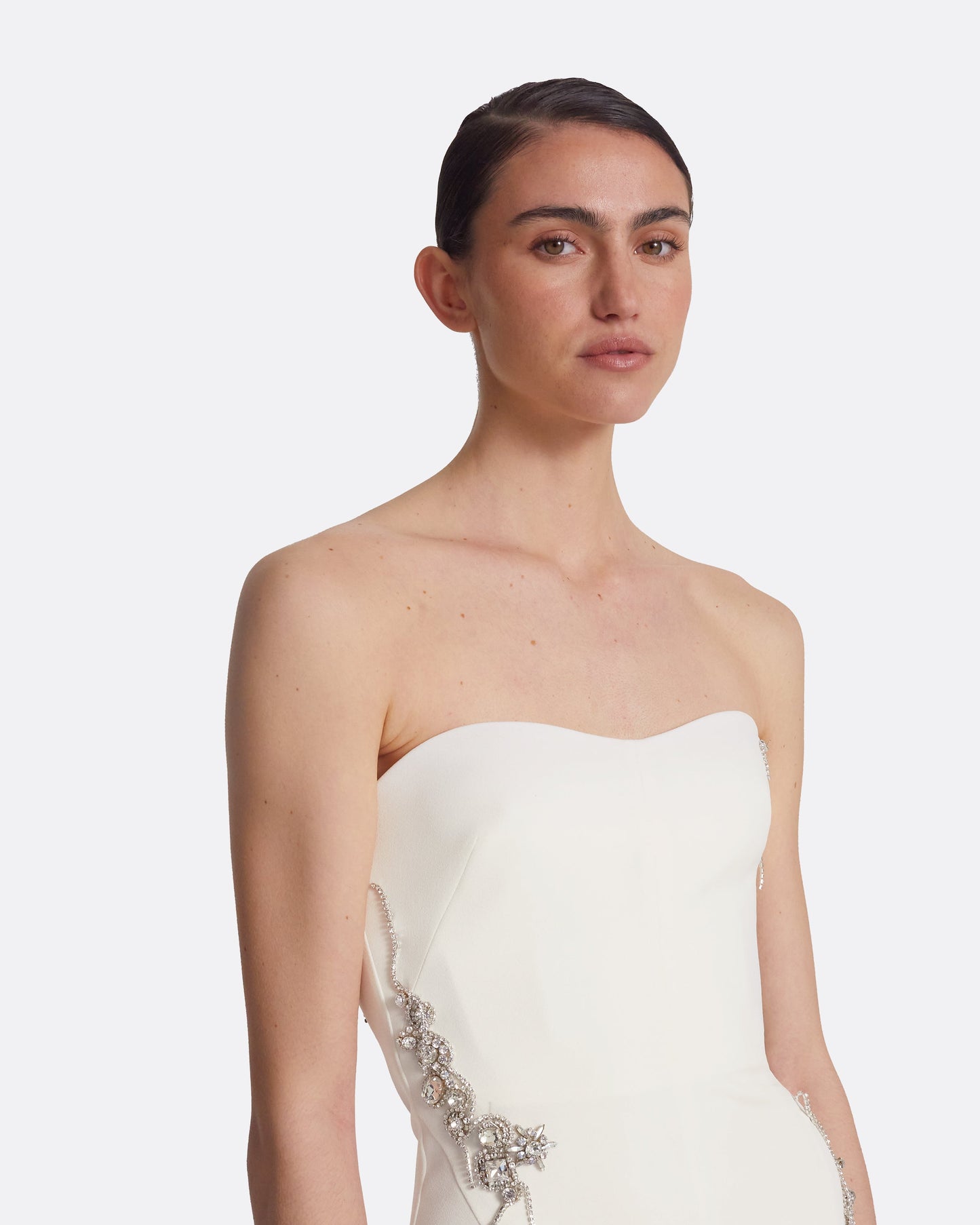 Peggie Ivory Embroidered Midi Dress