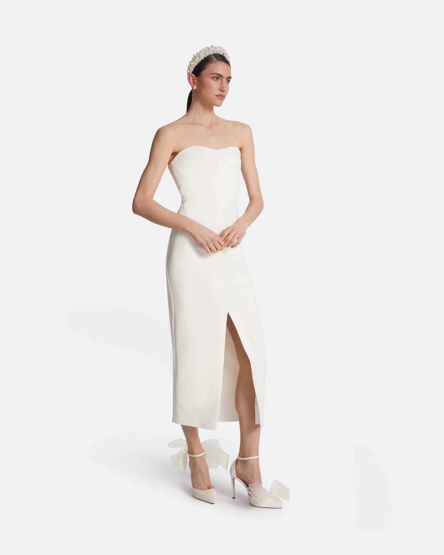 Peggie Ivory Midi Dress