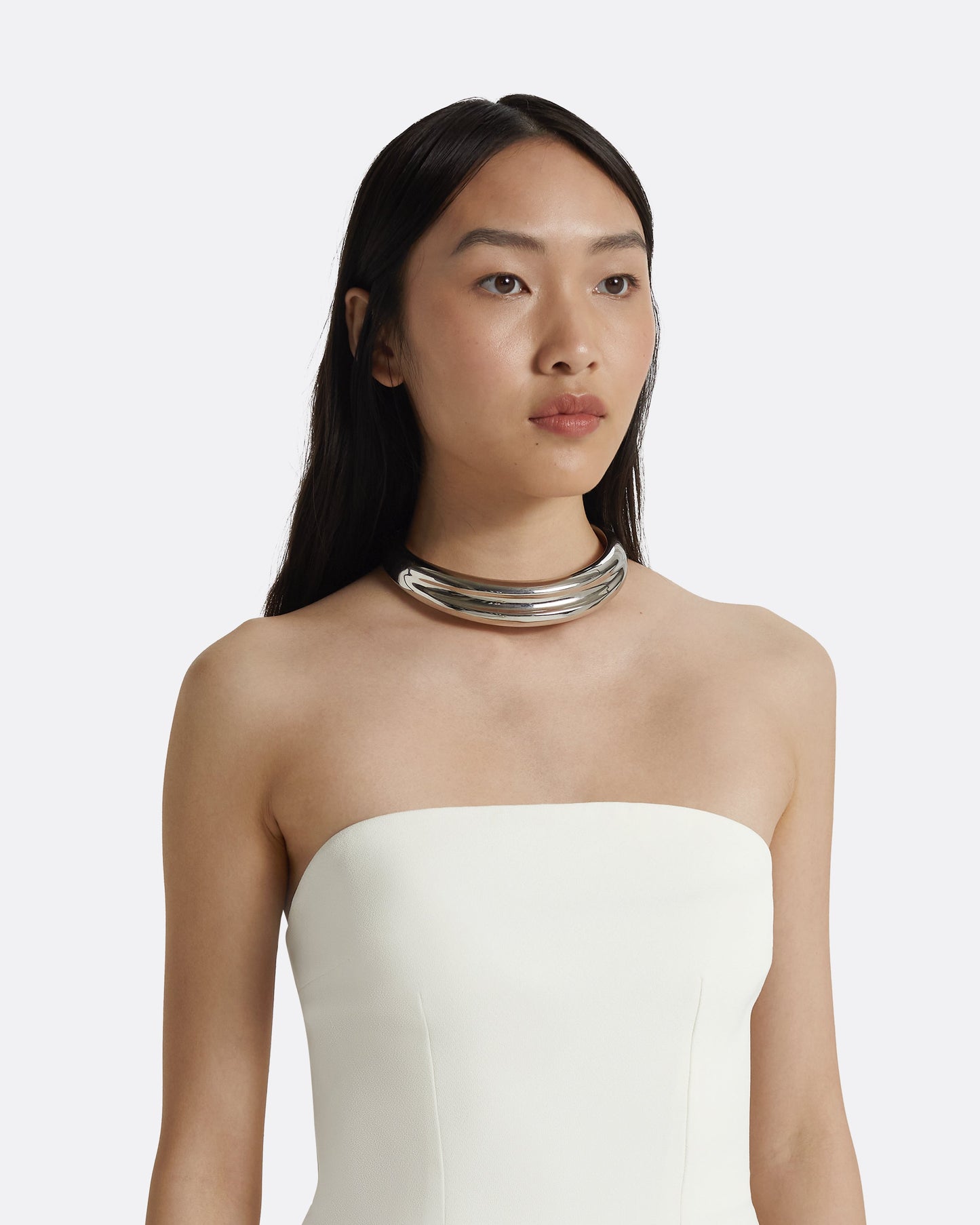 Soshin Ivory Strapless Dress