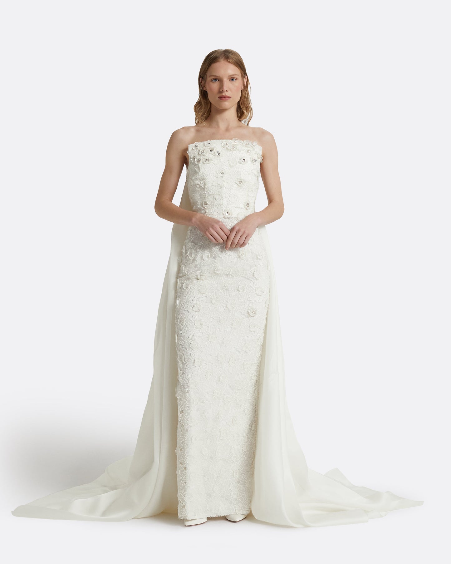 Olena Long Dresses In Ivory