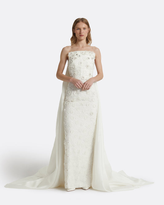 Olena Long Dresses In Ivory