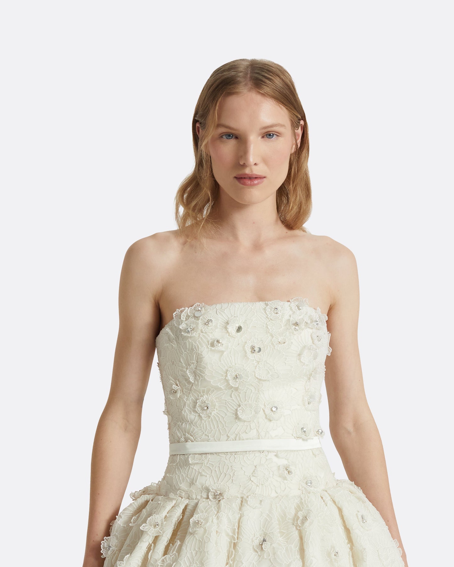 Seda Ivory Long Dresse