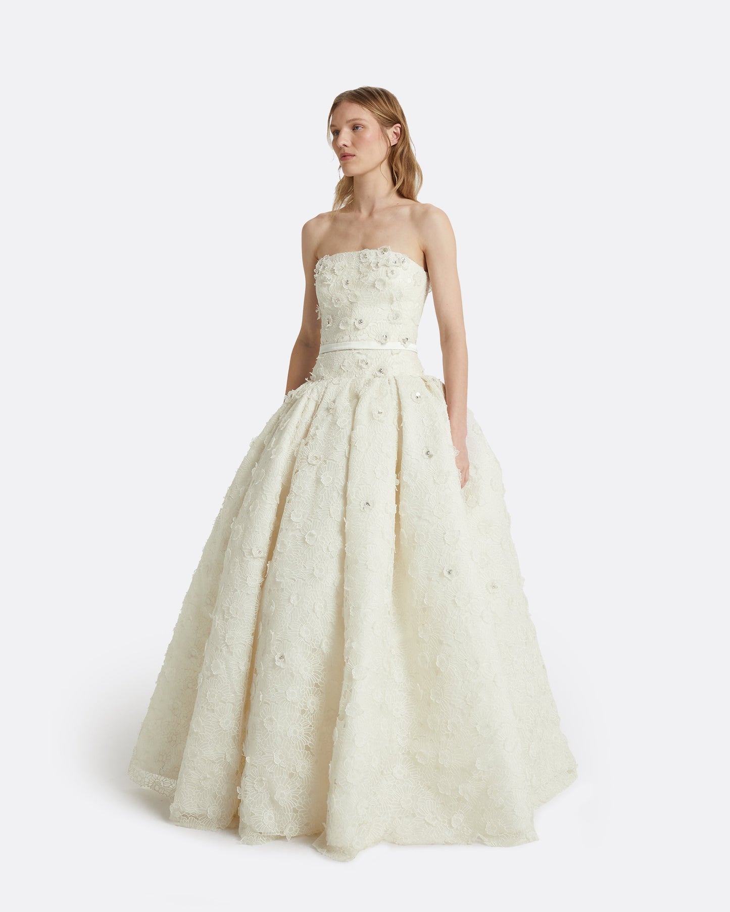 Seda Ivory Long Dresse