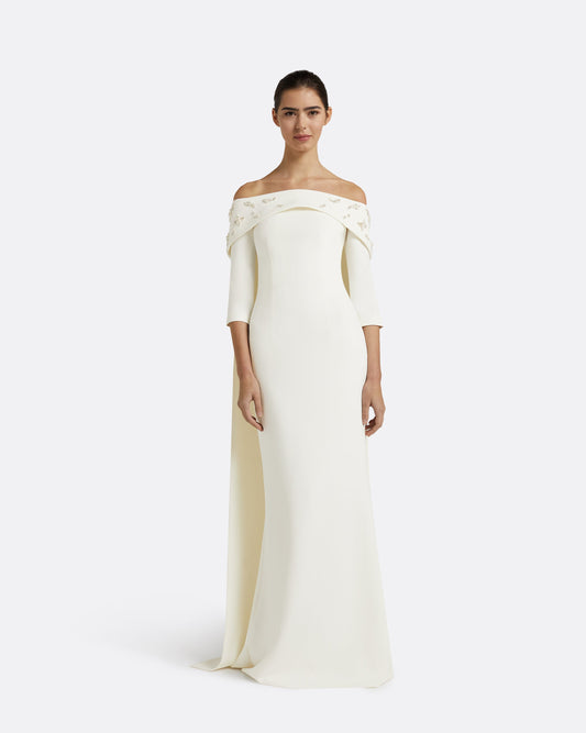 Bellara Pearl Floral Embroidered Ivory Harness & Soshin Dress