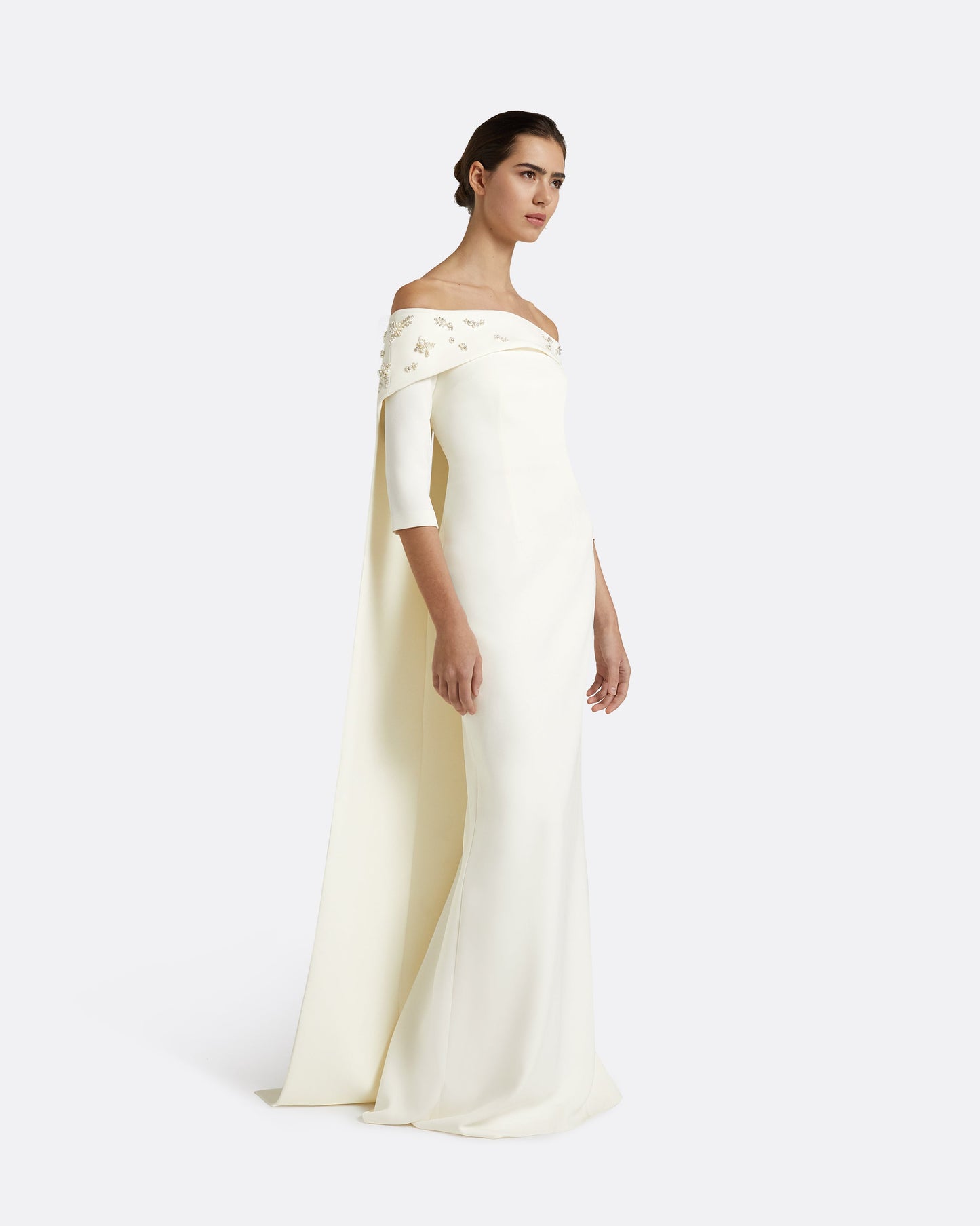 Bellara Pearl Floral Embroidered Ivory Harness & Soshin Dress