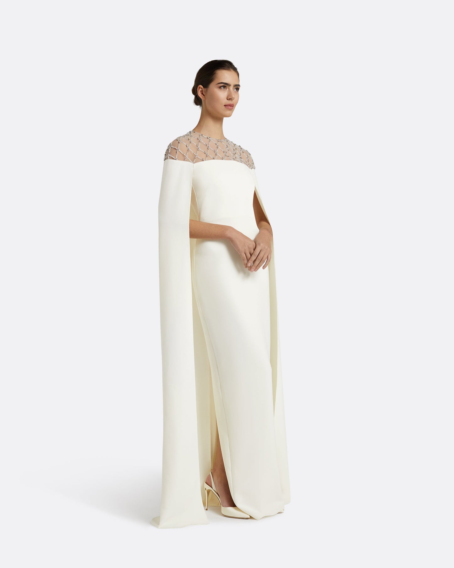 Ambere Ivory Long Dress
