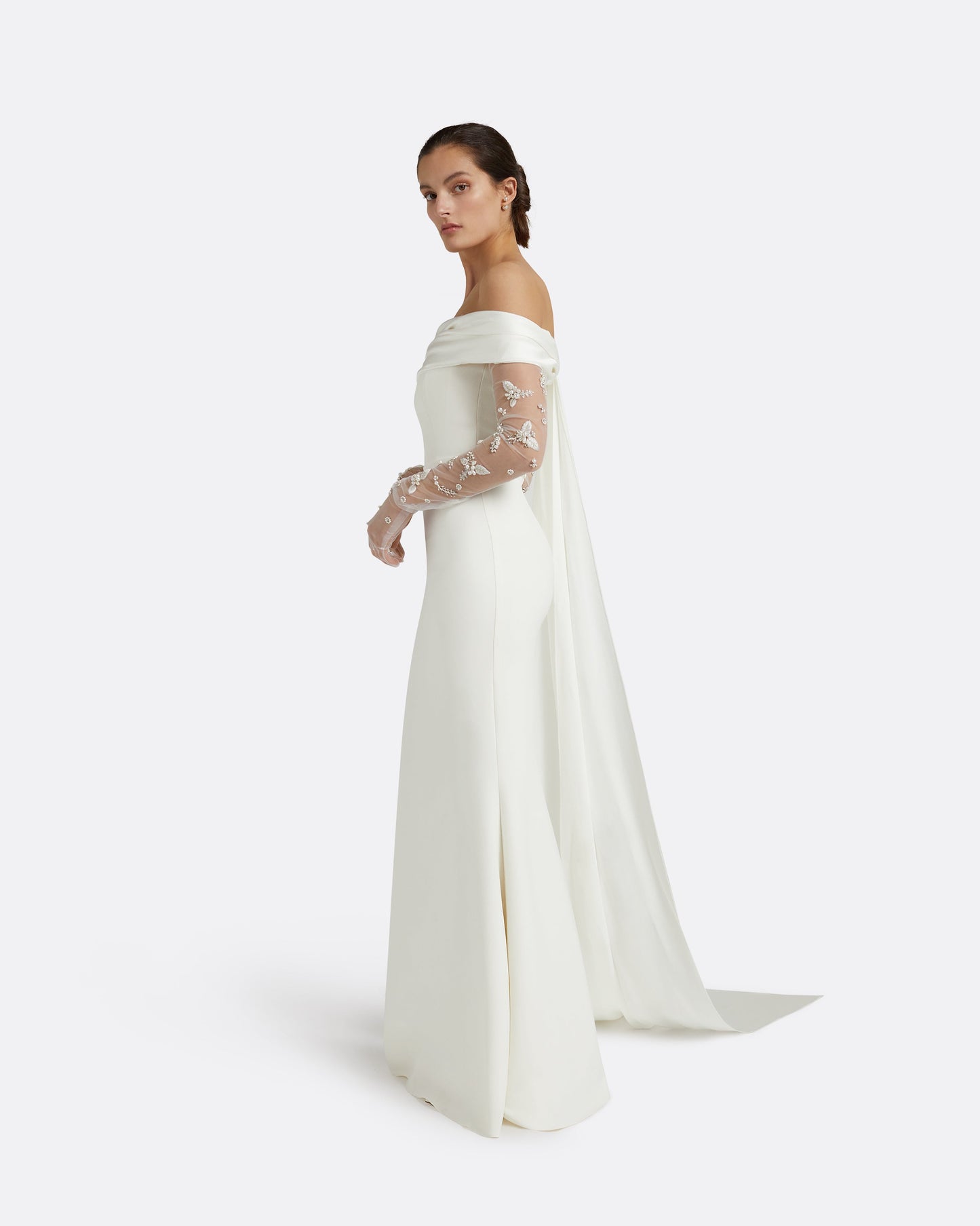 Astin Ivory & Pearl Floral Gloves