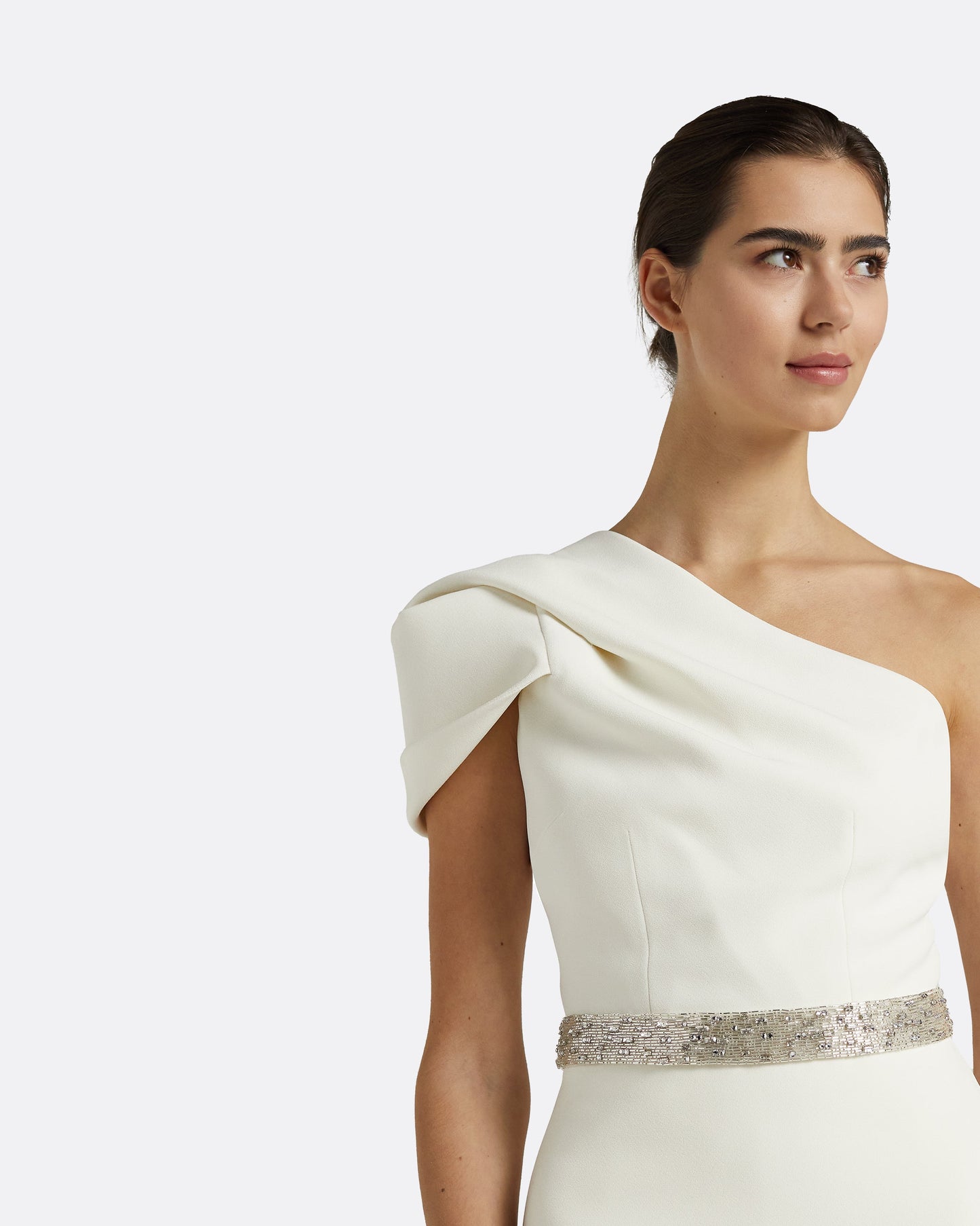 Xebe Ivory Top With Embroidered Belt